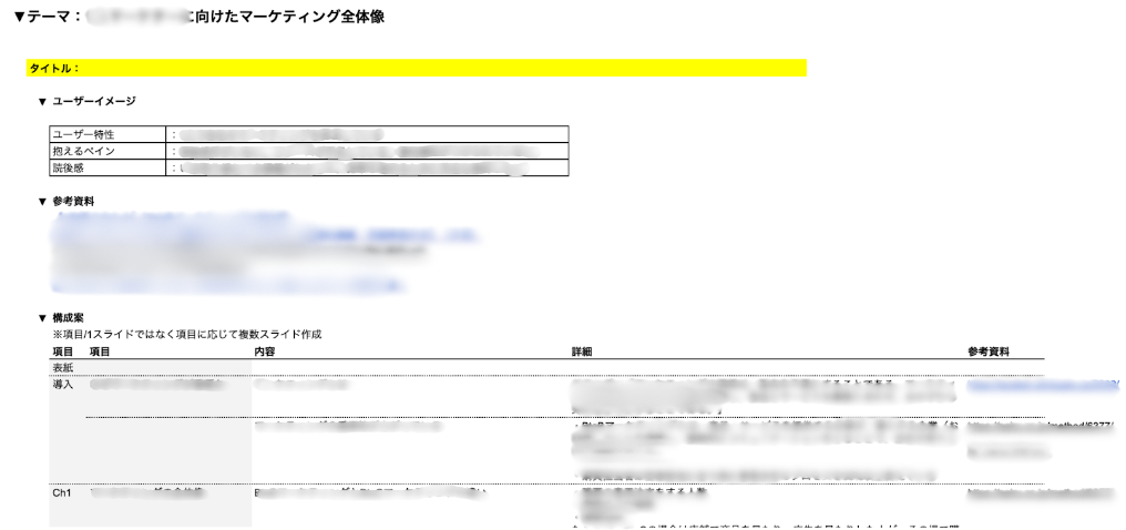 ウェビナーの構成案